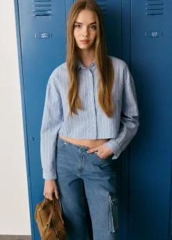 Mujer Brownie Spain Camisas Y Blusas-Camisa Cropped Rayas