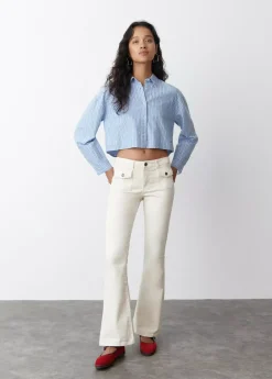 Mujer Brownie Spain Camisas Y Blusas-Camisa Cropped Rayas