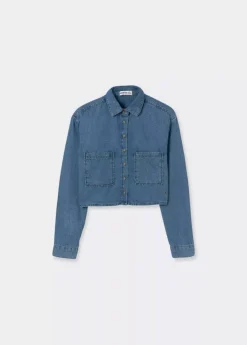 Mujer Brownie Spain Camisas Y Blusas-Camisa Denim Cropped