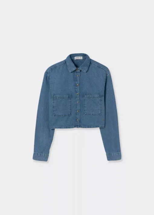 Mujer Brownie Spain Camisas Y Blusas-Camisa Denim Cropped