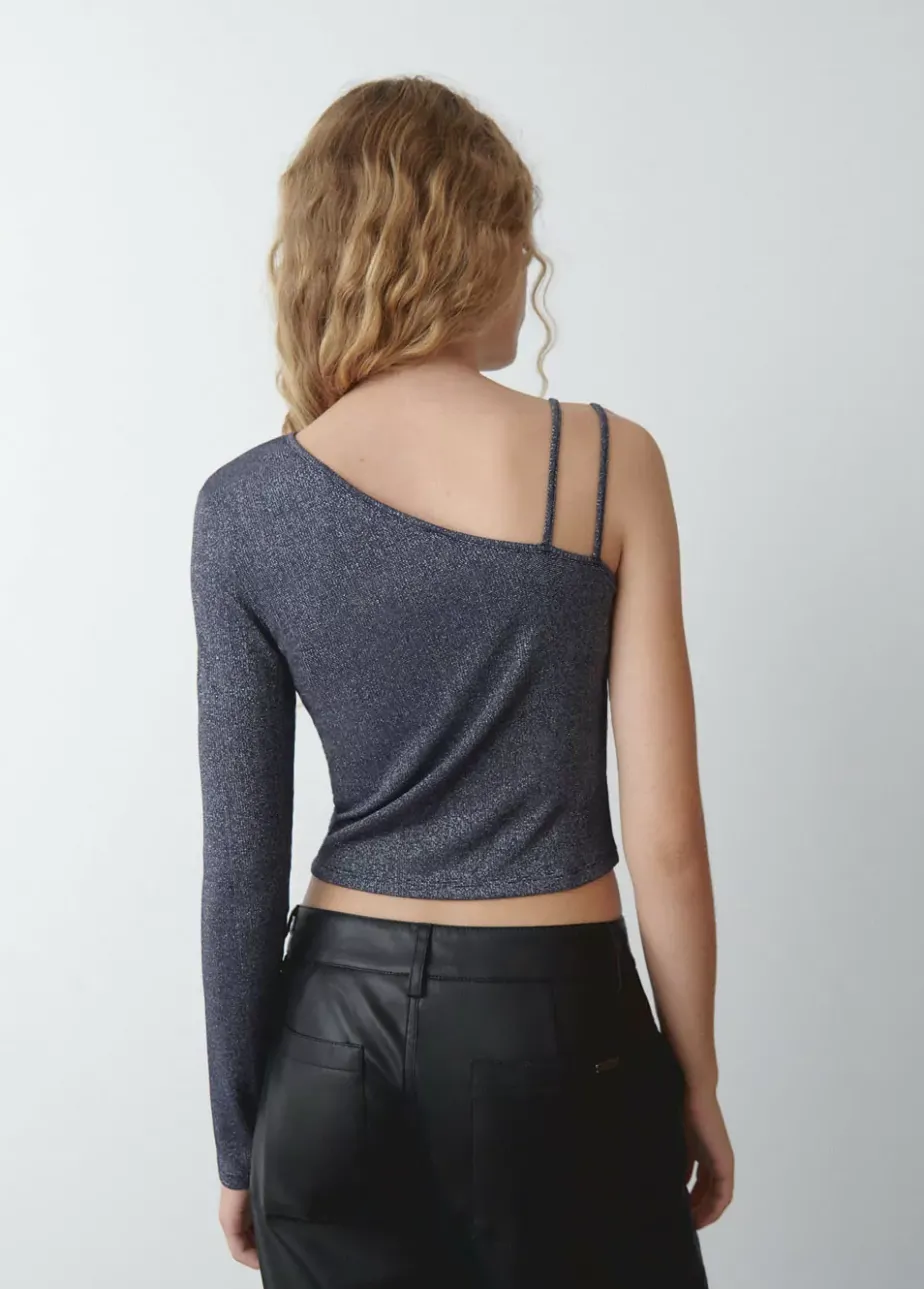 Mujer Brownie Spain Camisetas-Camiseta Asimetrica Con Tirantes