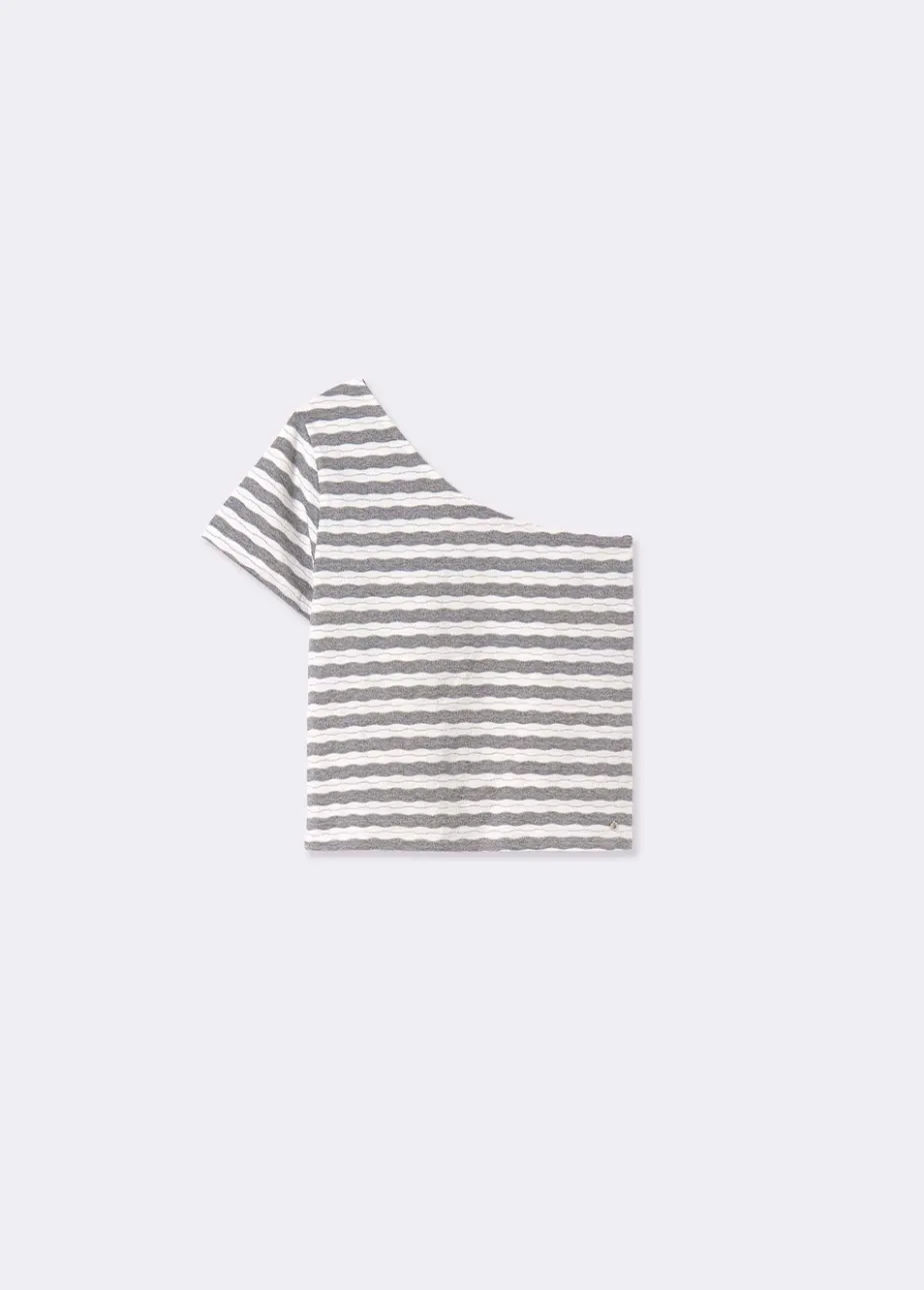Mujer Brownie Spain Camisetas-Camiseta Asimetrica Manga Volumen