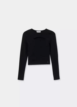 Mujer Brownie Spain Camisetas-Camiseta Cut Out Canale Manga Larga