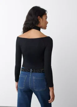 Mujer Brownie Spain Camisetas-Camiseta Hombros Descubiertos Lazada