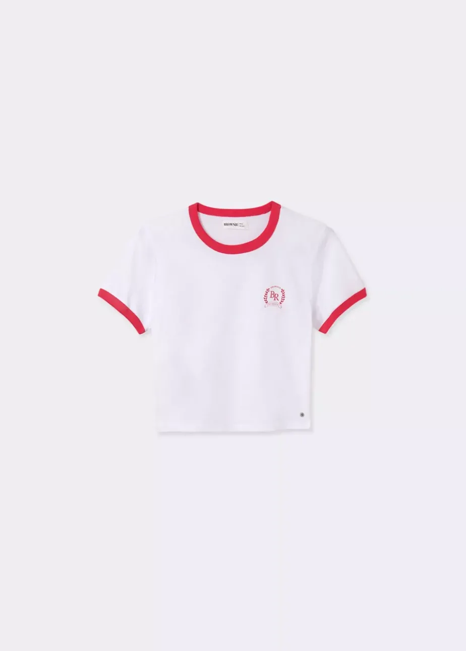 Mujer Brownie Spain Camisetas-Camiseta Manga Corta Contraste
