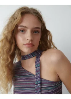 Mujer Brownie Spain Camisetas-Camiseta Manga Larga Asimetrica Chocker