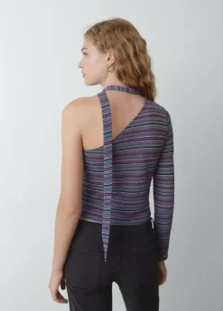 Mujer Brownie Spain Camisetas-Camiseta Manga Larga Asimetrica Chocker