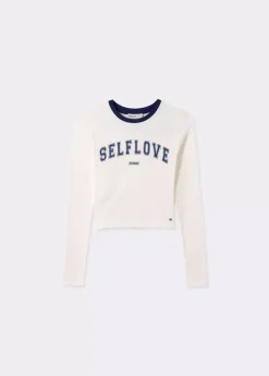 Mujer Brownie Spain Camisetas-Camiseta Manga Larga Contraste