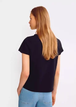 Mujer Brownie Spain Camisetas-Camiseta Mar Basica Botones Organica | Compra Camisetas | Otono-Invierno 2021