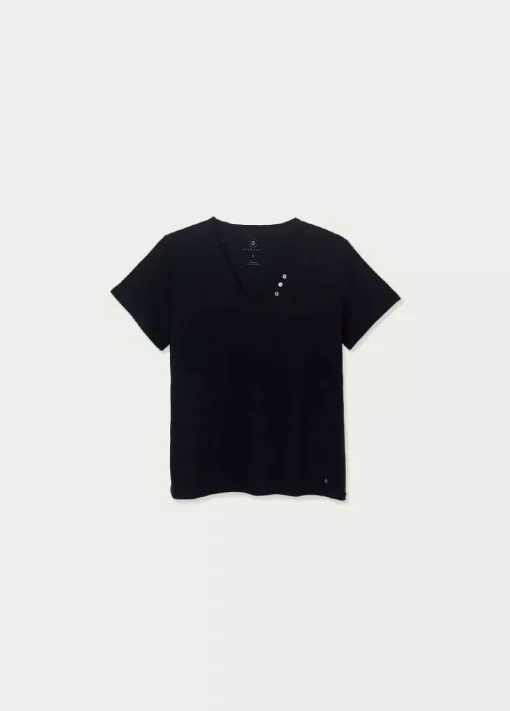 Mujer Brownie Spain Camisetas-Camiseta Mar Basica Botones Organica | Compra Camisetas | Otono-Invierno 2021