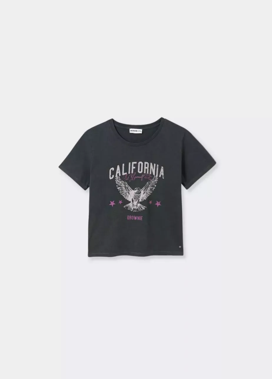Mujer Brownie Spain Camisetas-Camiseta Print Aguila Manga Corta