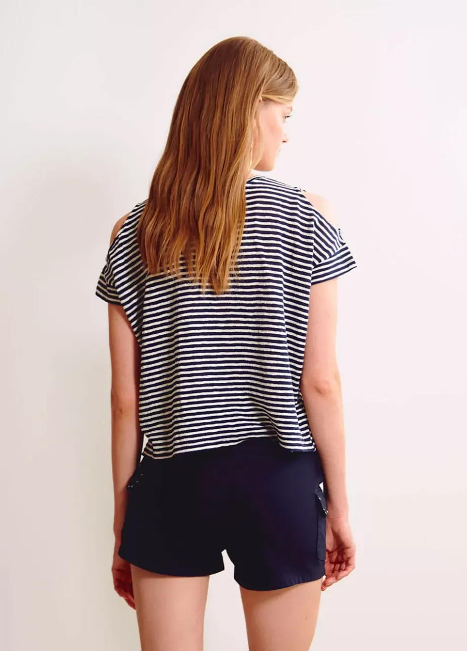 Mujer Brownie Spain Camisetas-Camiseta Rayas Apertura