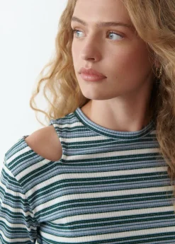 Mujer Brownie Spain Camisetas-Camiseta Rayas Cut Out