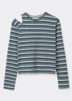 Mujer Brownie Spain Camisetas-Camiseta Rayas Cut Out