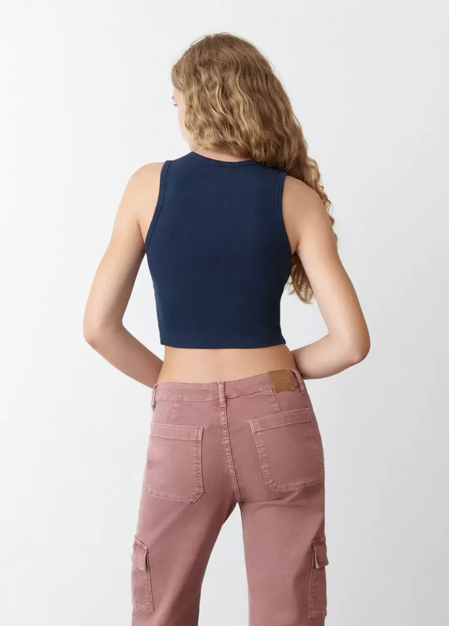 Mujer Brownie Spain Camisetas-Camiseta Sin Manga Bordada