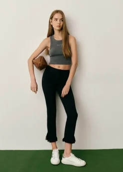 Mujer Brownie Spain Camisetas-Camiseta Sin Manga Bordada