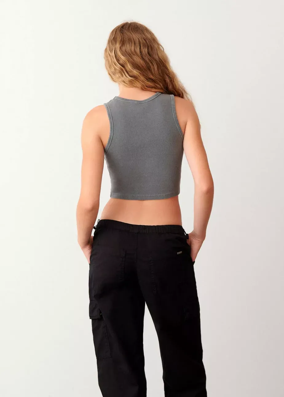 Mujer Brownie Spain Camisetas-Camiseta Sin Manga Bordada