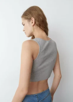 Mujer Brownie Spain Camisetas-Camiseta Sin Manga Gris