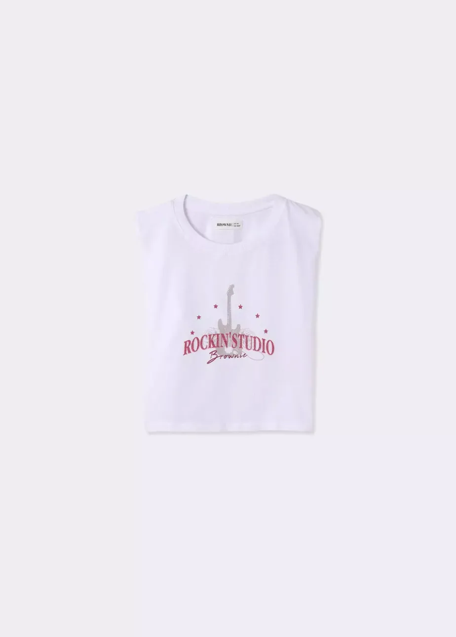 Mujer Brownie Spain Camisetas-Camiseta Sin Manga Guitarra