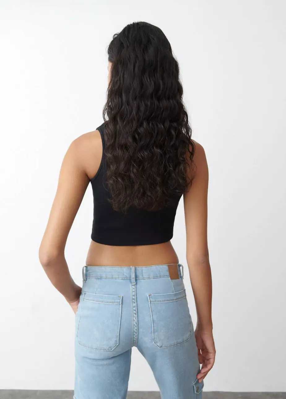 Mujer Brownie Spain Camisetas-Camiseta Sin Manga Negra