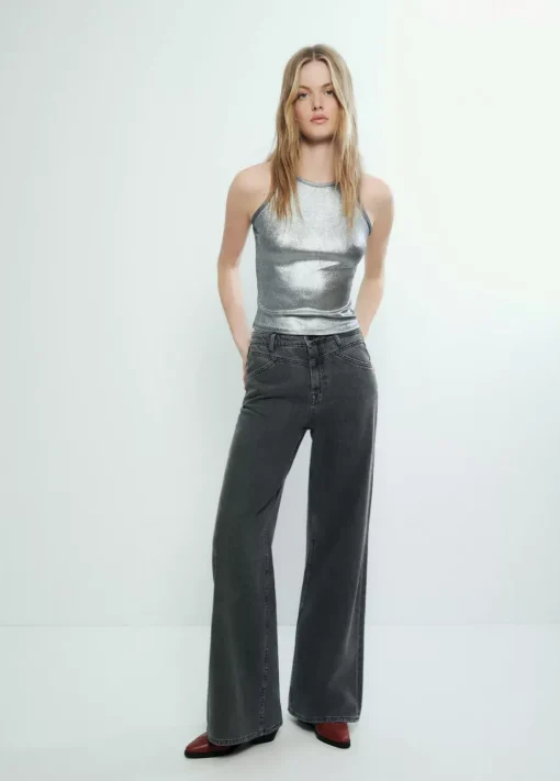 Mujer Brownie Spain Camisetas-Camiseta Tirantes Rib Foil