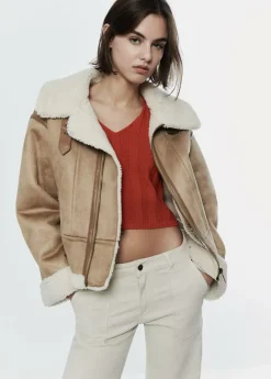Mujer Brownie Spain Abrigos Y Chaquetas-Cazadora Doblefaz Efecto Piel