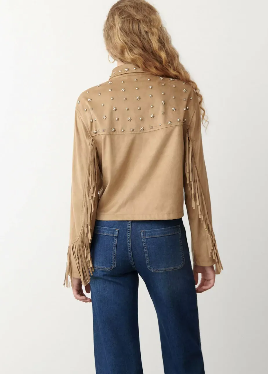 Mujer Brownie Spain Abrigos Y Chaquetas-Cazadora Flecos Y Tachas