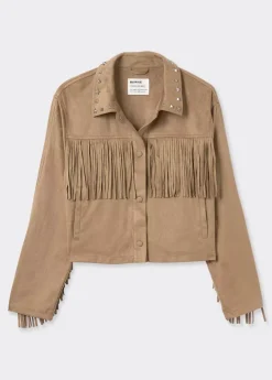 Mujer Brownie Spain Abrigos Y Chaquetas-Cazadora Flecos Y Tachas