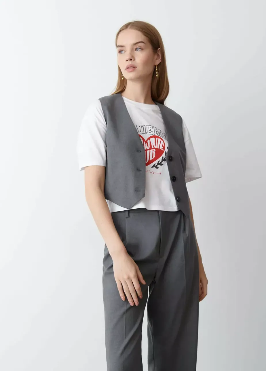 Mujer Brownie Spain Tops-Chaleco Corto Sastre