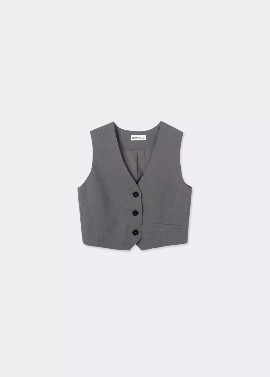 Mujer Brownie Spain Tops-Chaleco Corto Sastre