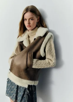 Mujer Brownie Spain Abrigos Y Chaquetas-Chaleco Doblefaz Efecto Piel