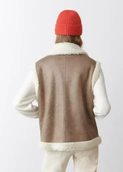 Mujer Brownie Spain Abrigos Y Chaquetas-Chaleco Doblefaz Efecto Piel