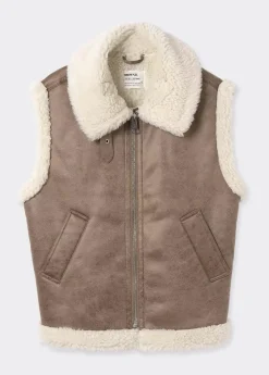 Mujer Brownie Spain Abrigos Y Chaquetas-Chaleco Doblefaz Efecto Piel