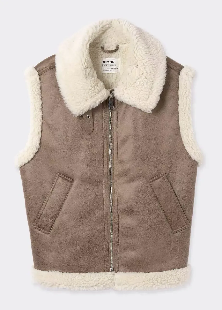 Mujer Brownie Spain Abrigos Y Chaquetas-Chaleco Doblefaz Efecto Piel