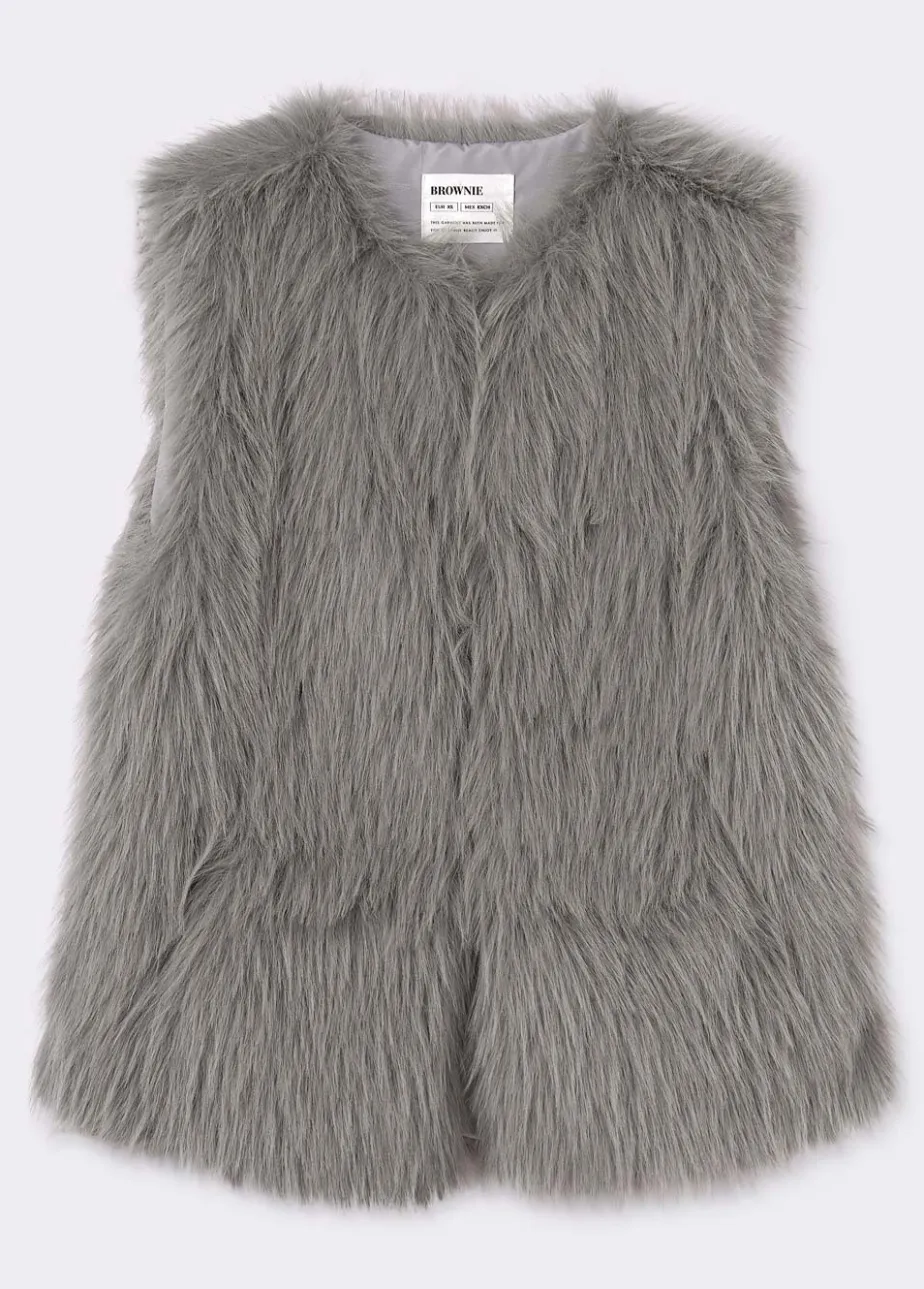 Mujer Brownie Spain Abrigos Y Chaquetas-Chaleco Efecto Pelo
