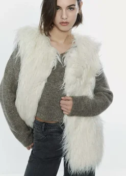 Mujer Brownie Spain Abrigos Y Chaquetas-Chaleco Efecto Pelo Largo