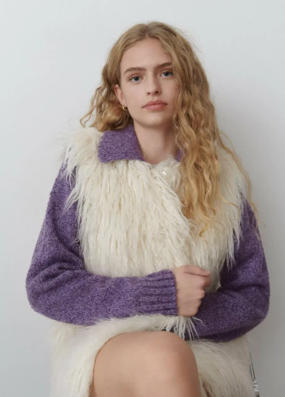 Mujer Brownie Spain Abrigos Y Chaquetas-Chaleco Efecto Pelo Largo