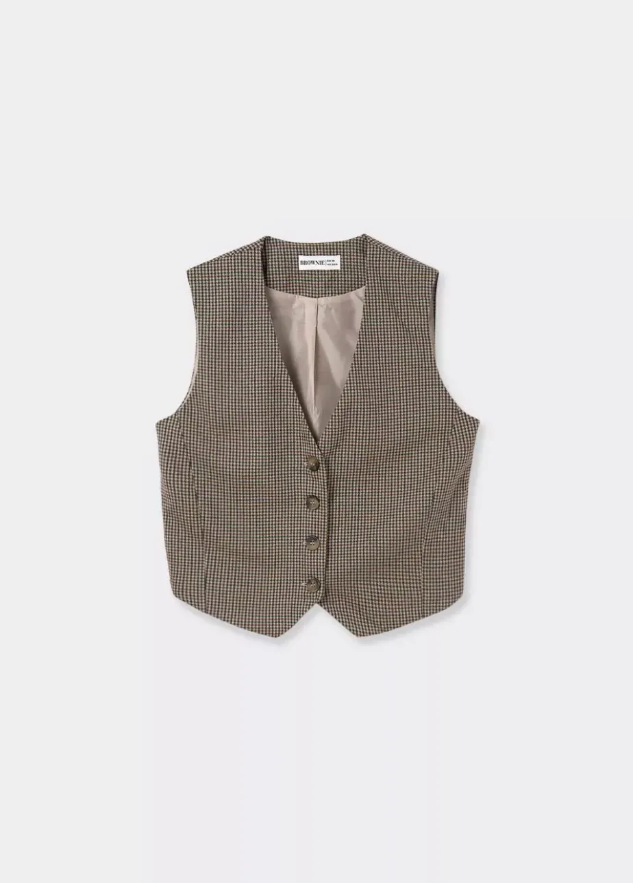 Mujer Brownie Spain Tops-Chaleco Sastre Cuadros