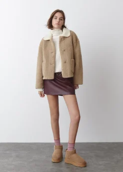 Mujer Brownie Spain Abrigos Y Chaquetas-Chaqueta Borreguito Cuello Contraste