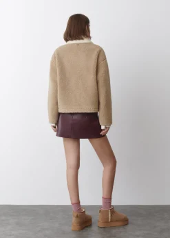 Mujer Brownie Spain Abrigos Y Chaquetas-Chaqueta Borreguito Cuello Contraste