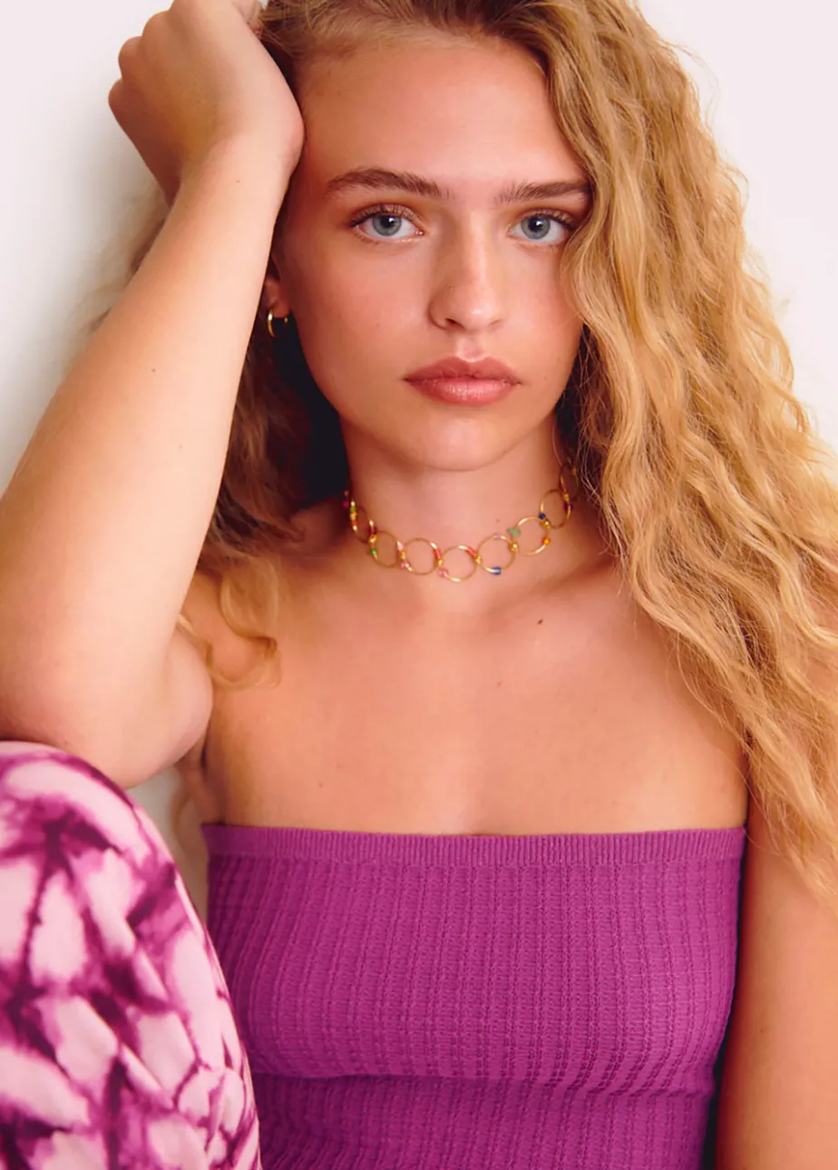 Mujer Brownie Spain Otros Accesorios-Collar Choker Aros Piedras
