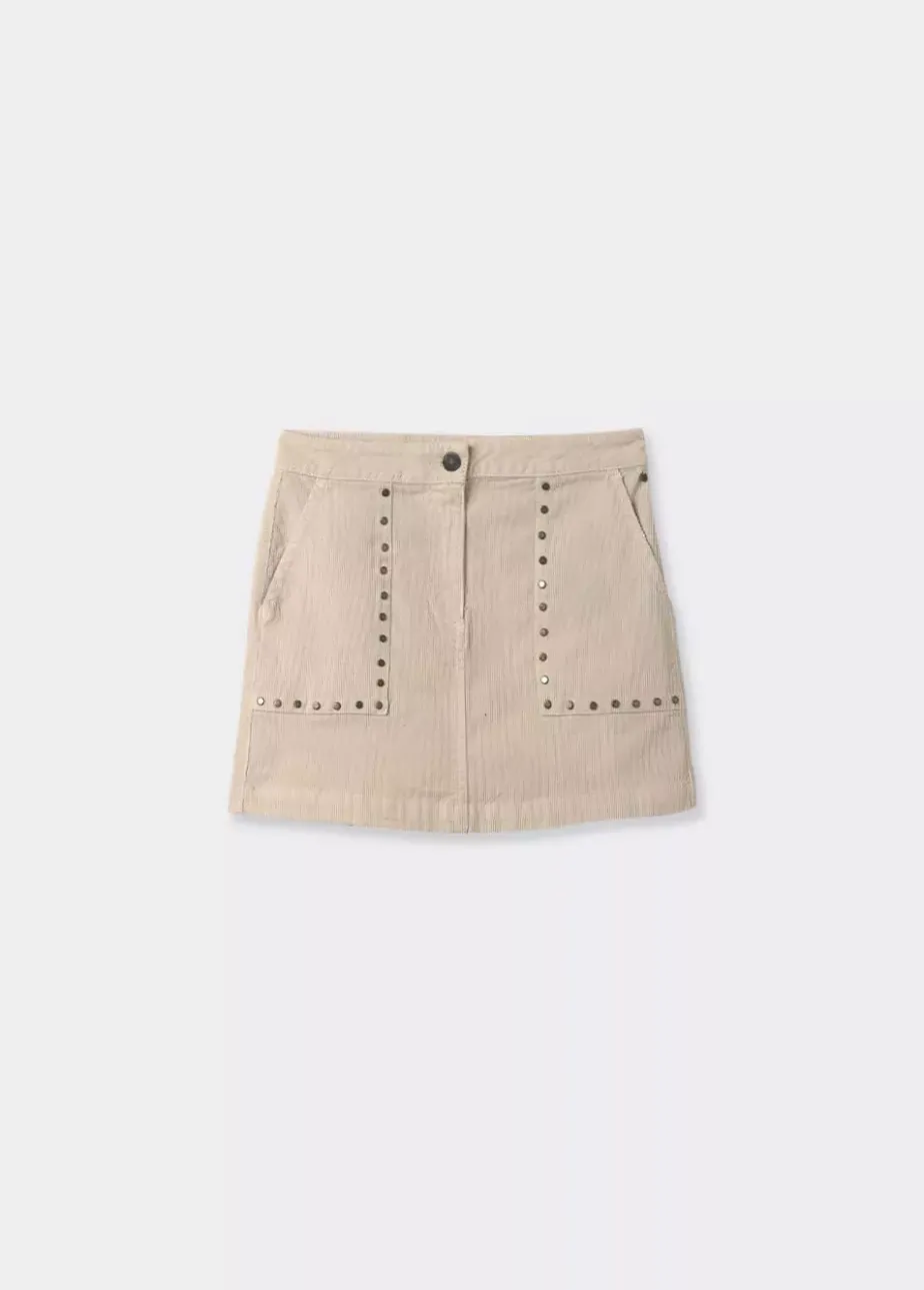 Mujer Brownie Spain Faldas-Falda Pana Bolsillo Parche