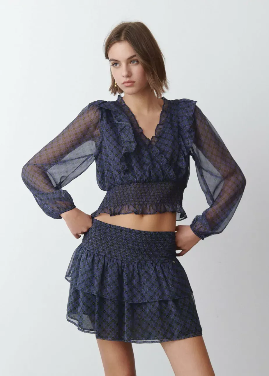 Mujer Brownie Spain Faldas-Falda Volantes Cintura Smock