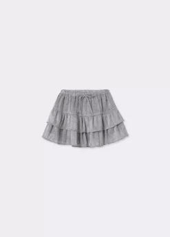 Mujer Brownie Spain Faldas-Falda Volantes Tejido Plateado
