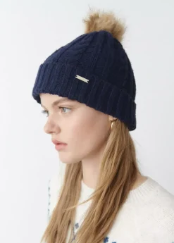 Mujer Brownie Spain Otros Accesorios-Gorro Trenza Bola Pelo