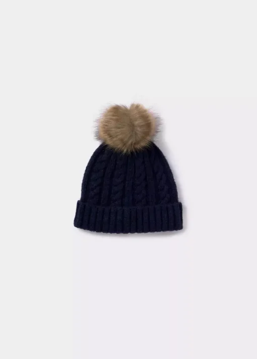 Mujer Brownie Spain Otros Accesorios-Gorro Trenza Bola Pelo