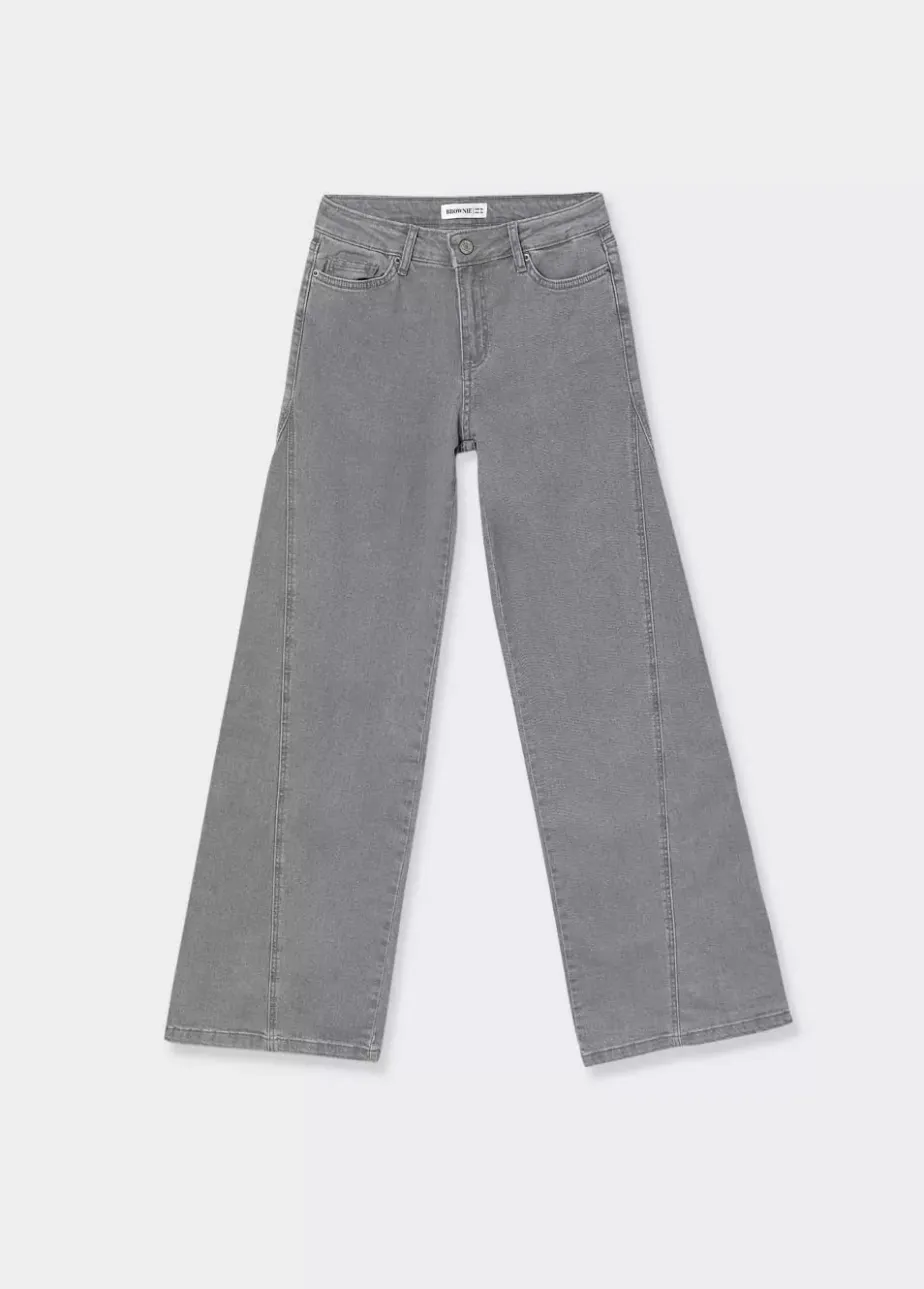 Mujer Brownie Spain Jeans-Jeans Acampanados Corte Lateral
