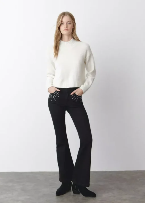 Mujer Brownie Spain Jeans-Jeans Campana Tachas