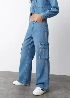 Mujer Brownie Spain Jeans-Jeans Cargo Bajo Cintura