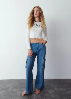 Mujer Brownie Spain Jeans-Jeans Cargo Bajo Cintura